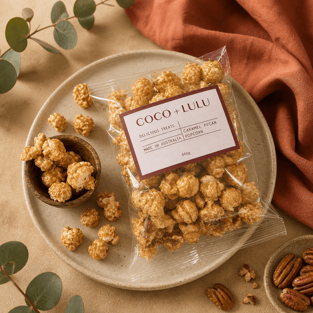 Coco and Lulu Caramel Pecan Popcorn 100g