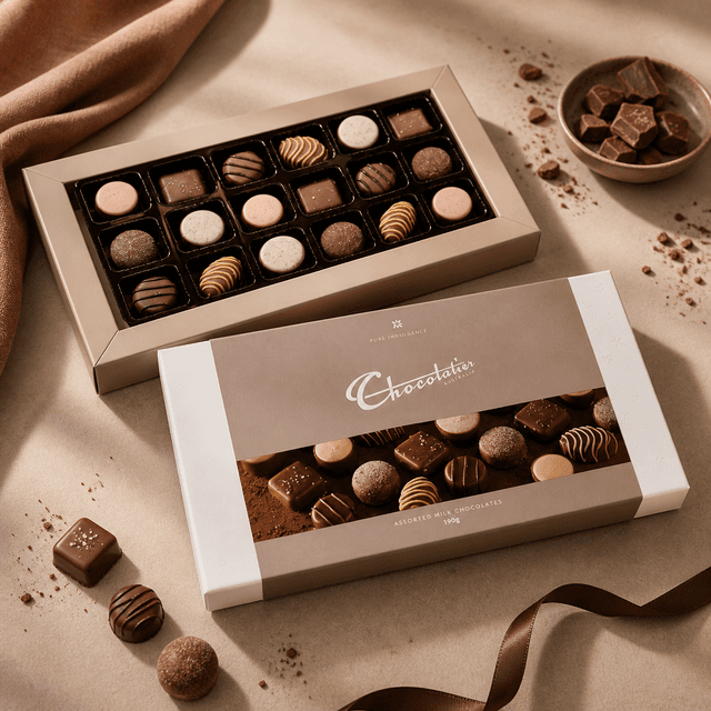 Chocolatier Pure Indulgence Assorted Milk Chocolate Giftbox 190g