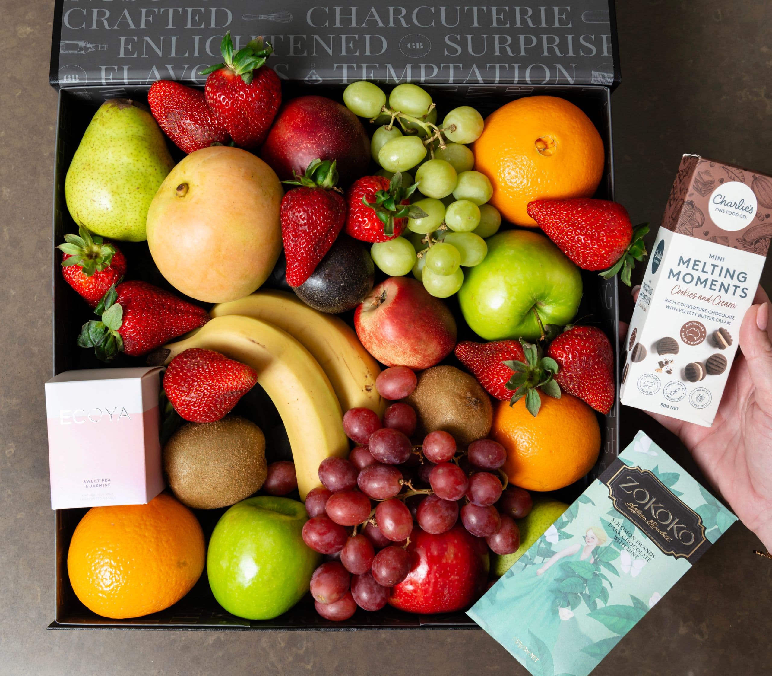 Pamper and Treats Fruit Hamper Gourmet Basket