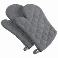 Chef Stripe Oven Glove - Grey