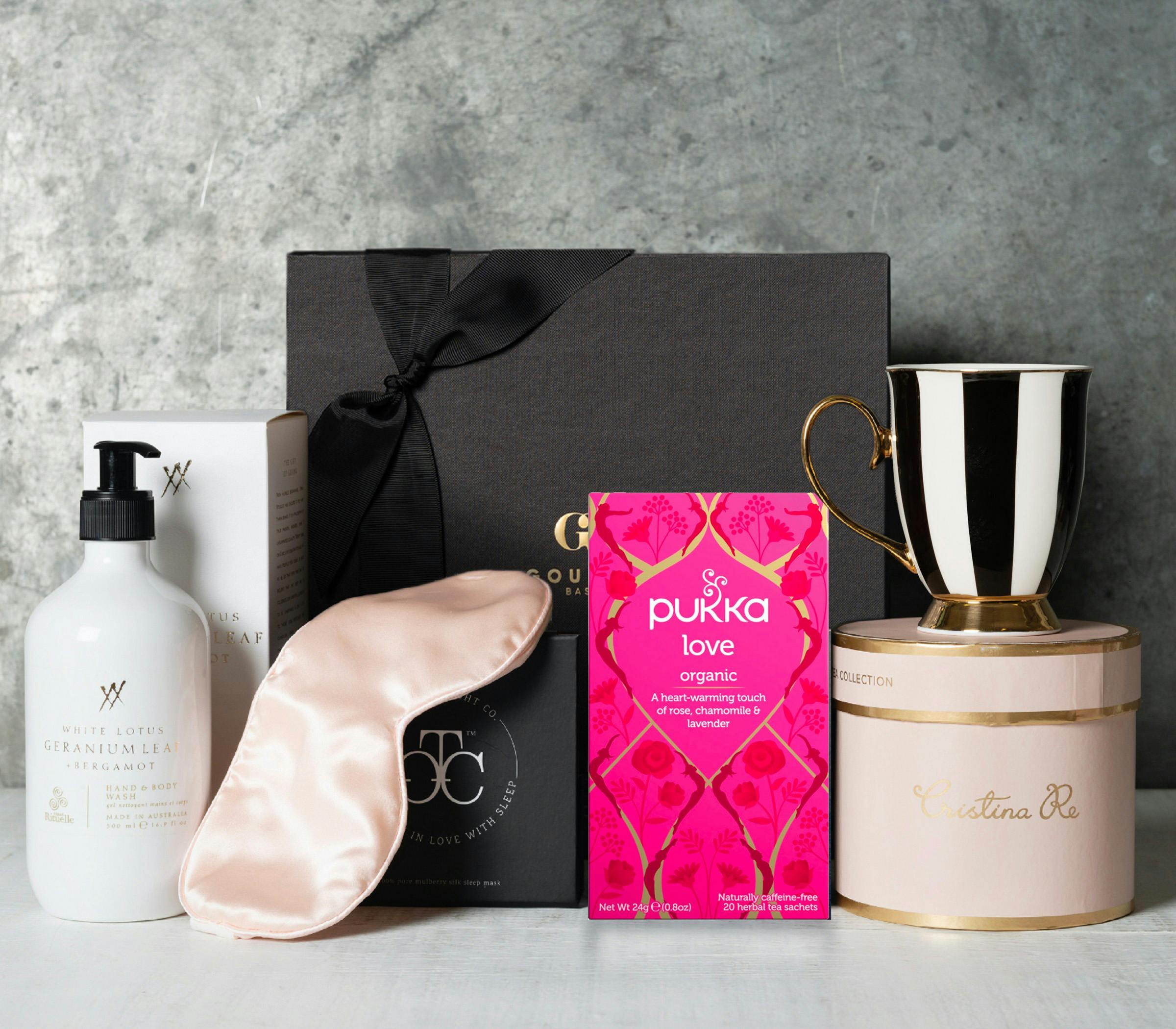 A little luxury hamper etched