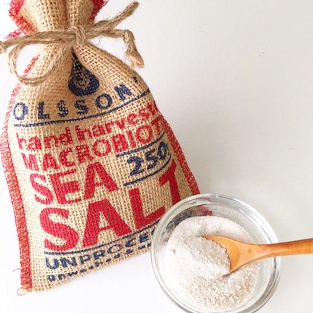 Olssons Macrobiotic Fine Sea Salt Hessian Pouch 250g