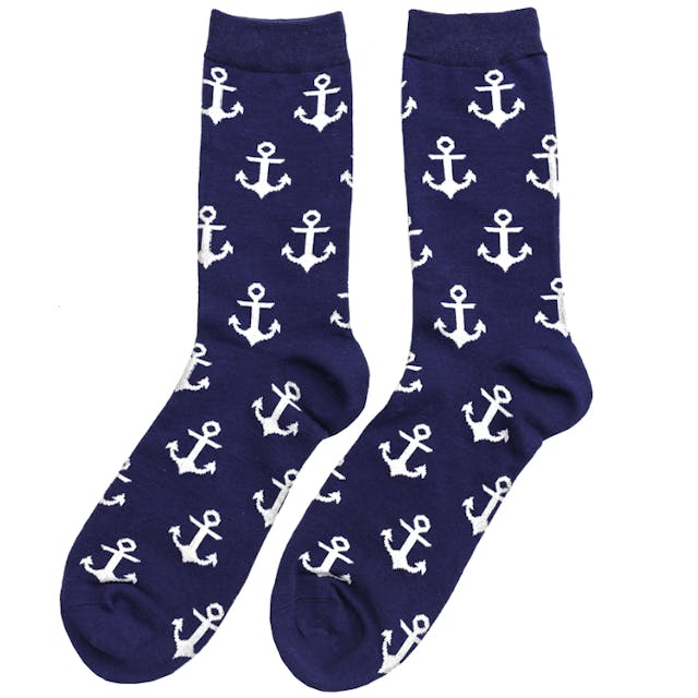 Sir Sock St Barts (Navy with White Anchor)