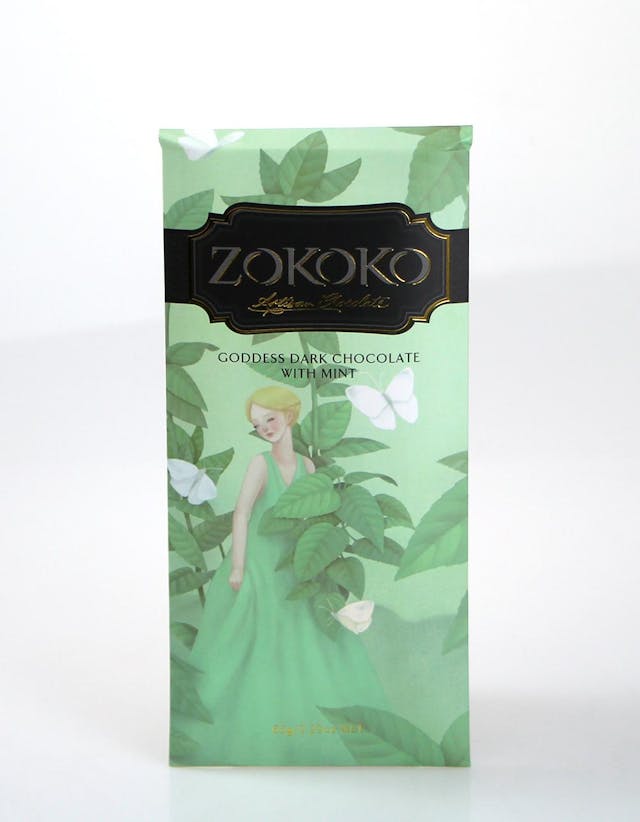 Zokoko Goddess Dark Chocolate with Mint 57g