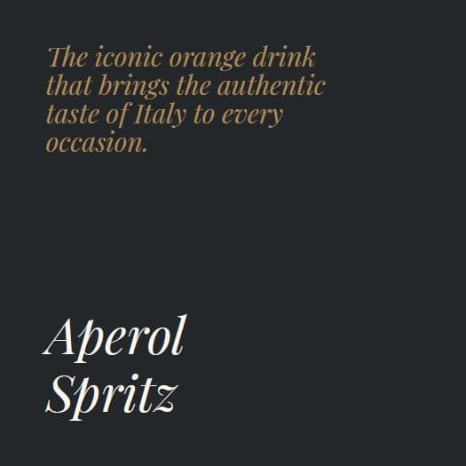 Aperol Spritz Recipe Card