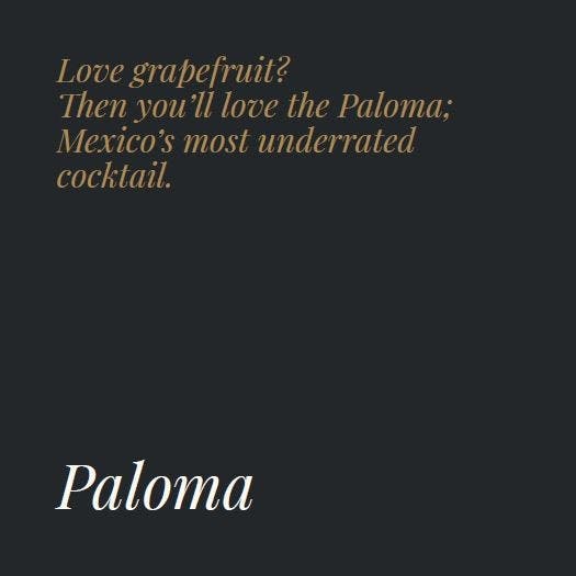 Paloma Recipe Card