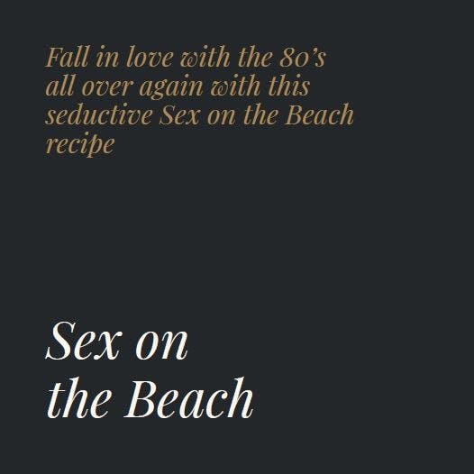 Sex on the Beach Recipe Card
