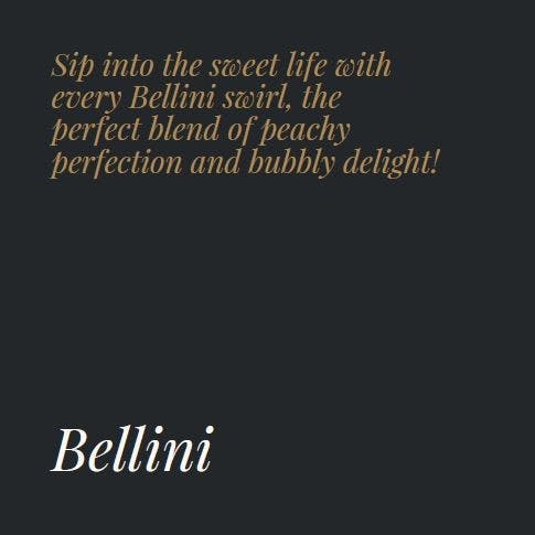 Bellini Recipe Card