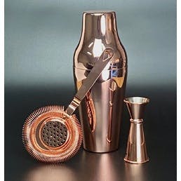 Shaken Essentials Kit (Strainer, Jigger, Shaker) - Copper