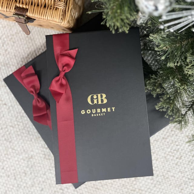Stylish Black Gift Box with red ribbon